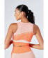 Women's Recycled Colour Block Body Fit Racer Crop Top