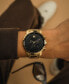 ფოტო #3 პროდუქტის Men's Chronograph Gold-tone Stainless Steel Bracelet Watch 45mm