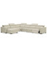 Фото #1 товара Nevio 6-pc Leather Sectional Sofa with Chaise, 2 Power Recliners and Articulating Headrests, Created for Macy's