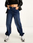 Noisy May balloon style jeans in dark blue