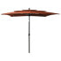 Фото #1 товара Садовый зонт vidaXL Sonnenschirm 3-слойный с мастом из порошкового алюминия - Терракота-красный