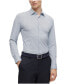 ფოტო #1 პროდუქტის Men's Patterned Performance-Stretch Slim-Fit Dress Shirt