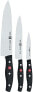 Фото #2 товара ZWILLING Knife Set, 3 Pieces, Paring/Garnish Knife, Meat Knife, Chef’s Knife, Rust-free Special Steel/Plastic Handle, Twin Pollux & 32591-000 Twinsharp Knife Sharpener, Black