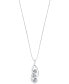 ფოტო #3 პროდუქტის Energy Diamond Swirl Pendant Necklace (3/8 ct. t.w.) in 14k White Gold