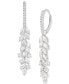 ფოტო #3 პროდუქტის Lab Grown Diamond Marquise & Round Leverback Drop Earrings (2-1/2 ct. t.w.) in 14k White Gold