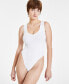 Фото #1 товара Women's Ribbed Seamless Sleeveless Bodysuit, Created for Macy's