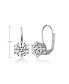 ფოტო #2 პროდუქტის White Cubic Zirconia Solitaire Classic Leverback Earrings