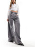Фото #1 товара ASOS DESIGN premium wide leg jean with soft pleats in grey