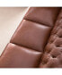 Alexandon Leather Chesterfield Tufted Sofa with Roll Arm