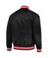 Men's Black Portland Trail Blazers Hardwood Classics Throwback Wordmark Raglan Full-Snap Jacket