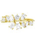 ფოტო #1 პროდუქტის Cubic Zirconia Multi-Cut Horizontal Cluster Ring