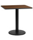 30" Square Laminate Table Top With 18" Round Table Height Base