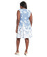 ფოტო #3 პროდუქტის Plus Size Scuba-Crepe Floral-Print Fit & Flare Dress