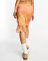 Reclaimed Vintage ruffle midi skirt in orange paisley print co ord