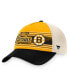 Men's Gold, Black Distressed Boston Bruins Heritage Vintage-Like Trucker Adjustable Hat