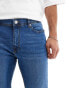 DTT stretch skinny fit jeans in mid blue