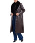 Women's Faux-Fur-Trim Faux-Leather Trench Coat