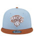 Фото #2 товара Men's Light Blue/Brown New York Knicks 2-Tone Color Pack 9FIFTY Snapback Hat