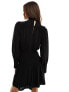 Фото #5 товара & Other Stories frill high neck long sleeve dress with puff sleeves in black