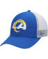 ფოტო #1 პროდუქტის Big Boys Royal, White Los Angeles Rams Adjustable Trucker Hat