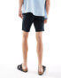 Фото #2 товара ASOS DESIGN skinny regular length chino shorts in black