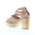 Фото #6 товара Bed Stu Sloane F399032 Womens Brown Leather Slip On Heeled Sandals Shoes