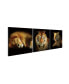 Фото #3 товара Decor Wild Safari 3 Piece Wrapped Canvas Wall Art Felines -27" x 82"