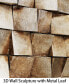 Фото #7 товара 'Textured 1' Metallic Handed Painted Rugged Wooden Blocks Wall Sculpture - 48" x 30"