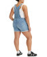 ფოტო #2 პროდუქტის Trendy Plus Size Adjustable-Strap Shortalls