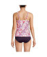 Women's Mastectomy Chlorine Resistant Square Neck Tankini Swimsuit Top Adjustable Straps