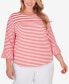 Фото #1 товара Топ Ruby Rd Plus Size Patio Party Striped