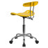 Фото #2 товара Vibrant Yellow And Chrome Swivel Task Chair With Tractor Seat