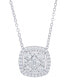Фото #2 товара Macy's cubic Zirconia Cushion Necklace in Fine Gold Plate or Fine Silver Plate
