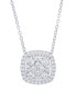 Macy's cubic Zirconia Cushion Necklace in Fine Gold Plate or Fine Silver Plate - фото #2