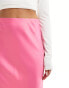 Фото #4 товара YAS satin maxi skirt in pink - BPINK