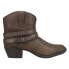 Фото #1 товара Dingo Aydra Embroidery Round Toe Cowboy Booties Womens Brown Casual Boots DI8971