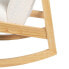 Rocking Chair White Natural Rubber wood Fabric 60 x 83 x 72 cm