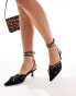 River Island mule kitten heel with bow in black