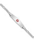 ფოტო #1 პროდუქტის Sterling Silver Rhodium-plated Medical ID Figaro Link Bracelet