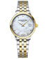ფოტო #1 პროდუქტის Women's Swiss Toccata Diamond-Accent Two-Tone Stainless Steel Bracelet Watch 29mm