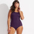 Фото #4 товара Plus Size DD-Cup Chlorine Resistant Scoop Neck Soft Cup Tugless Sporty One Piece Swimsuit
