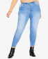 Фото #1 товара Plus Size Serendipity Zip Skinny Jean