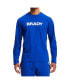 ფოტო #3 პროდუქტის Men's Brady Blue Wordmark Long Sleeve T-shirt