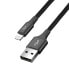 Фото #2 товара Kabel przewód USB 4w1 2 x Iphone Lightning USB-C microUSB w nylonowym oplocie 3.5A 1.2m czarny