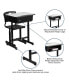 Adjustable Height Student Desk And Chair With Pedestal Frame