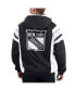 ფოტო #2 პროდუქტის Men's x NHL Black Ice Black, White New York Rangers Home Team Half-Zip Pullover Hoodie Jacket