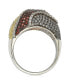 ფოტო #1 პროდუქტის Suzy Levian Sterling Silver Cubic Zirconia Multi-Color Wavy Ring