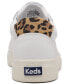 Фото #4 товара Women's Pursuit Leopard Leather Lace Up Casual Sneakers from Finish Line