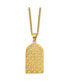 ფოტო #3 პროდუქტის Yellow IP-plated Crystal Blessed Mary Pendant Curb Chain Necklace