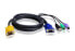 Фото #1 товара ATEN PS/2 USB KVM Cable 1,8m - 1.8 m - PS/2 - PS/2 - VGA - Black - HDB-15 - 2 x PS/2 - USB A